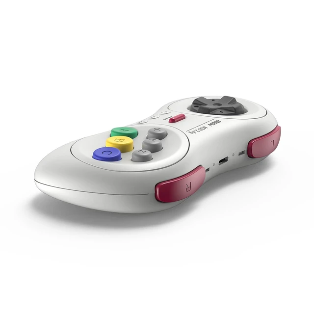 Alt view image 5 of 7 - 8Bitdo M30 2.4G Wireless Gamepad for Sega Genesis Mini and Mega Drive Mini and Switch with 6-Button Layout (White)