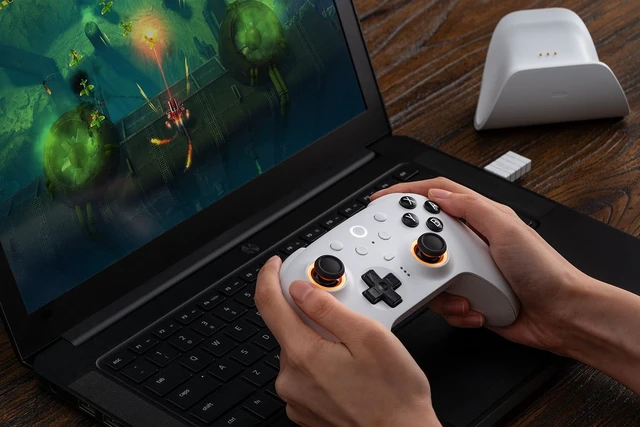 Alt view image 7 of 7 - 8Bitdo Ultimate 2 Bluetooth Controller for Switch 2, Switch & Windows,Black white