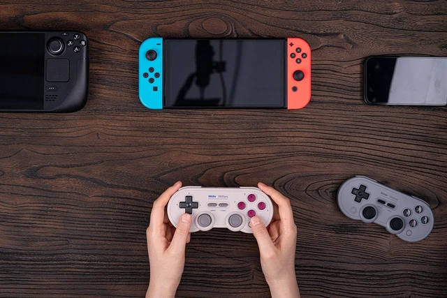 Alt view image 6 of 7 - 8Bitdo SN30 Pro Bluetooth Controller for Switch 1/2, Windows PC, Gray
Hall Effect Joysticks, Rumble Vibration, Turbo Function, motion controls, rechargeable battery, home and screenshot Buttons