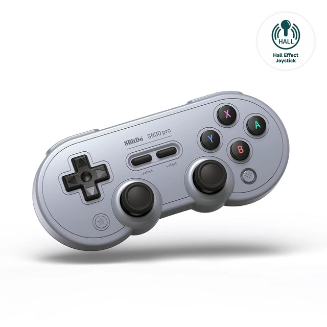 Alt view image 2 of 7 - 8Bitdo SN30 Pro Bluetooth Controller for Switch 1/2, Windows PC, Gray
Hall Effect Joysticks, Rumble Vibration, Turbo Function, motion controls, rechargeable battery, home and screenshot Buttons