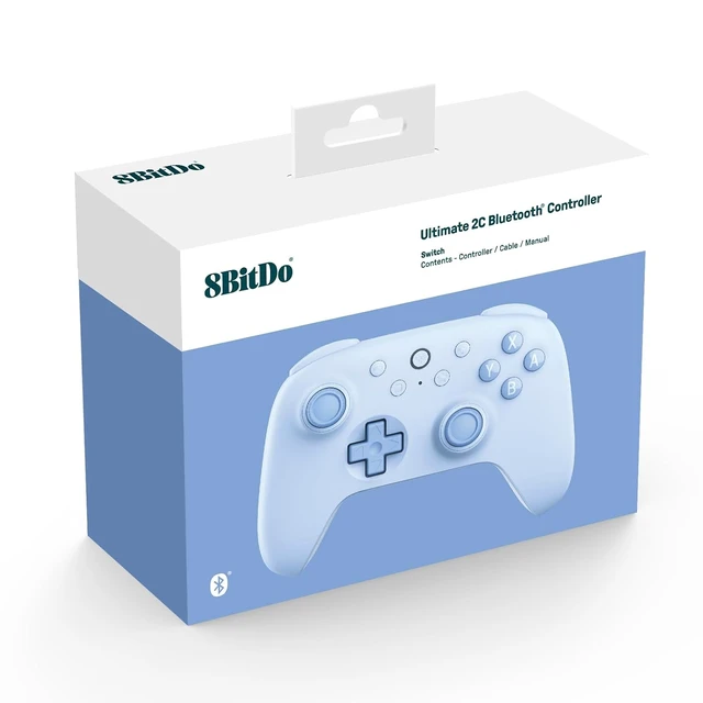 Alt view image 4 of 7 - 8BitDo Ultimate 2C Bluetooth Controller for Switch/Switch 2, Blue
Hall Effect Joysticks, 6-Axis Motion Control, Rumble Vibration, Refined D-Pad and Bumpers, Extra R4/L4 Bumpers pink