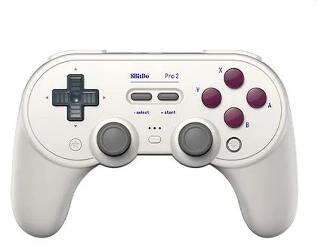 Main image of 8Bitdo Pro 2 Bluetooth Controller for Switch, Hall Effect Joystick Update, Wireless Gaming Controller for Switch, PC, Android, and Steam Deck & Apple (Black Edition) Grey