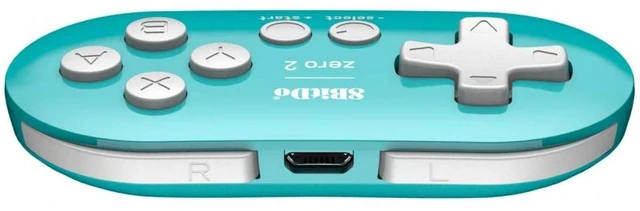 Alt view image 3 of 6 - 8Bitdo Zero 2 Bluetooth Gamepad Keychain Sized Mini Controller for Switch/Switch 2, Windows, Android (Turquoise Edition) yellow