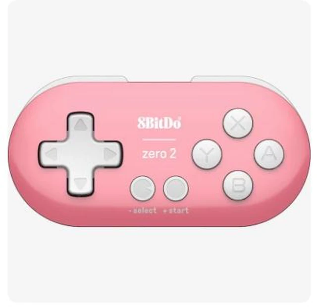 Main image of 8Bitdo Zero 2 Bluetooth Gamepad Keychain Sized Mini Controller for Switch/Switch 2, Windows, Android (Turquoise Edition) pink