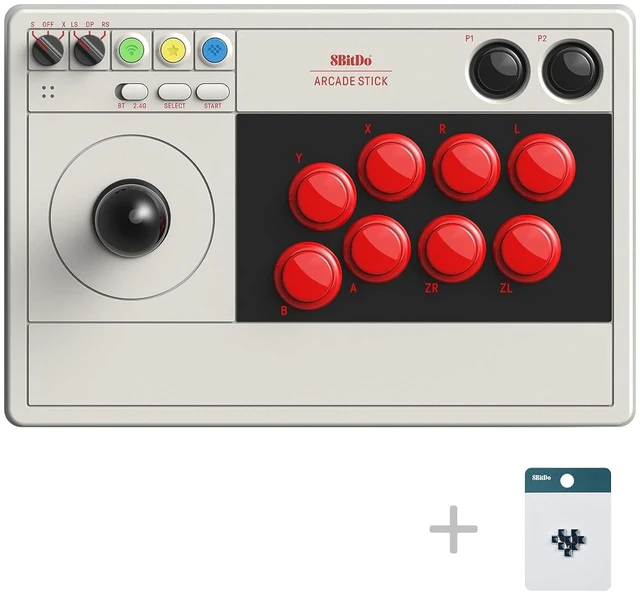 Main image of 8Bitdo Arcade Stick for Switch & Windows, Arcade Fight Stick Support Wireless Bluetooth, 2.4G Receiver and Wired Connection