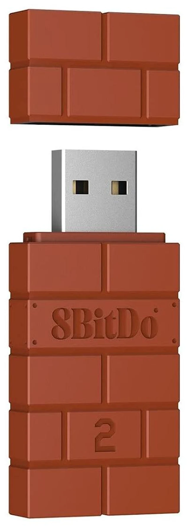 Main image of 8BitDo Wireless USB Adapter 2 for Switch 2, Windows PC, Mac & Raspberry Pi, Compatible with Xbox Series X & S Controller, Xbox One Bluetooth, Switch Pro and PS5 Controller (Black) USB Adapter 2 brown