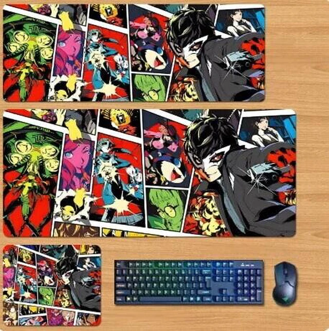 Main image of Persona 5 Skin mouse pad Extended Gaming Mouse Pad with Stitched Edges, Large Mouse pad with Non-Slip Rubber Base for Work & Gaming, Office & Home 300/250mm