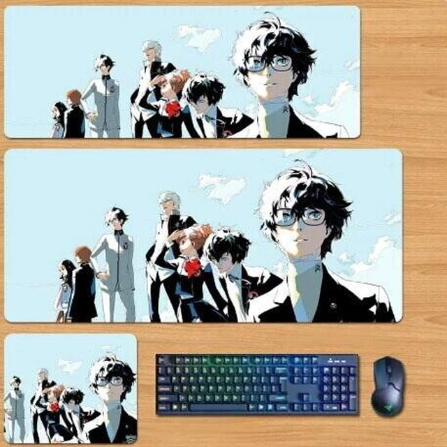 Main image of Persona 5 Skin mouse pad Extended Gaming Mouse Pad with Stitched Edges, Large Mouse pad with Non-Slip Rubber Base for Work & Gaming, Office & Home 300/250mm