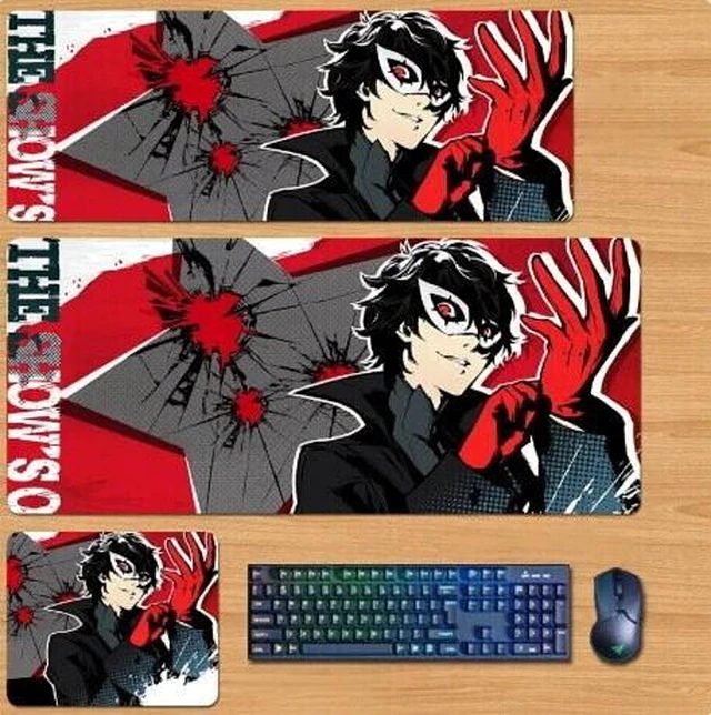 Main image of Persona 5 Skin mouse pad Extended Gaming Mouse Pad with Stitched Edges, Large Mouse pad with Non-Slip Rubber Base for Work & Gaming, Office & Home 300/250mm