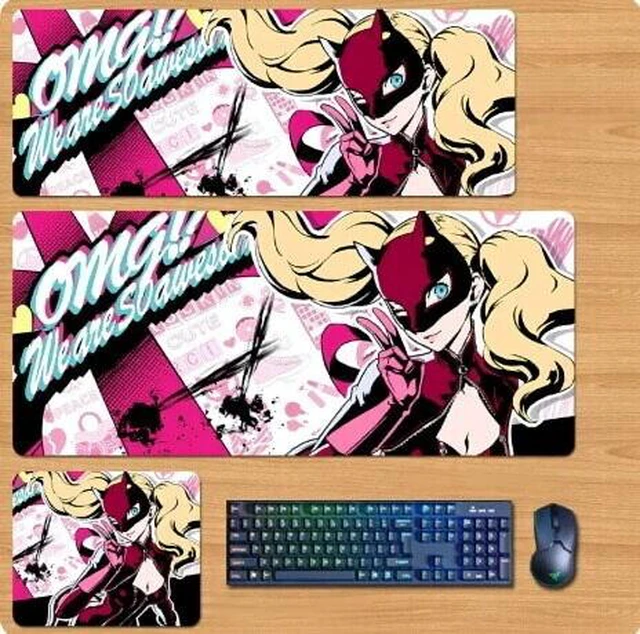 Main image of Persona 5 Skin mouse pad Extended Gaming Mouse Pad with Stitched Edges, Large Mouse pad with Non-Slip Rubber Base for Work & Gaming, Office & Home 300/250mm