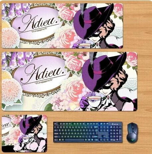 Main image of Persona 5 Skin mouse pad Extended Gaming Mouse Pad with Stitched Edges, Large Mouse pad with Non-Slip Rubber Base for Work & Gaming, Office & Home 300/250mm