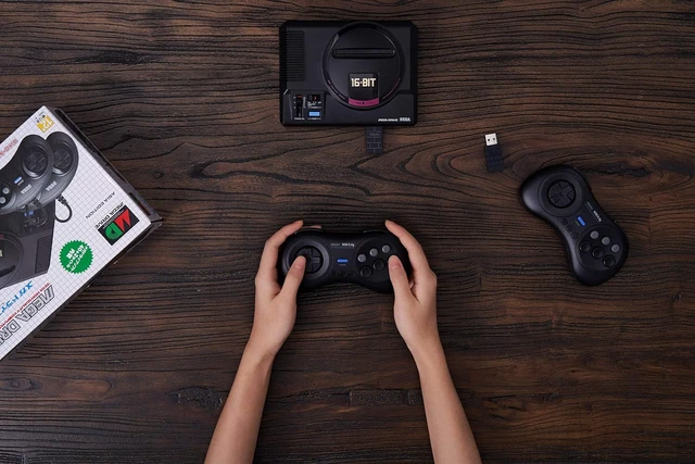 Alt view image 2 of 2 - 8Bitdo M30 2.4G Wireless Gamepad for Sega Genesis Mini and Mega Drive Mini and Switch with 6-Button Layout (Black)