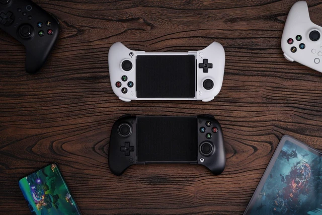 Alt view image 7 of 7 - 8Bitdo Ultimate Mobile Gaming Controller for iPhone, Apple, Android & Xbox Cloud Gaming, Bluetooth Gamepad with Hall Effect Joysticks, 2 Pro Back Buttons, Officially Licensed (Black) white