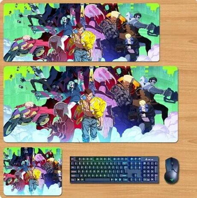 Main image of Cyberpunk: Edgerunners Skin mouse pad Extended Gaming Mouse Pad with Stitched Edges, Large Mouse pad with Non-Slip Rubber Base for Work & Gaming, Office & Home 300/250mm