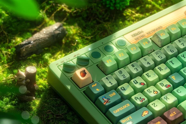 Alt view image 7 of 7 - 8Bitdo Retro 87 Mechanical Keyboard for Windows PC & Android, Forest Wonder