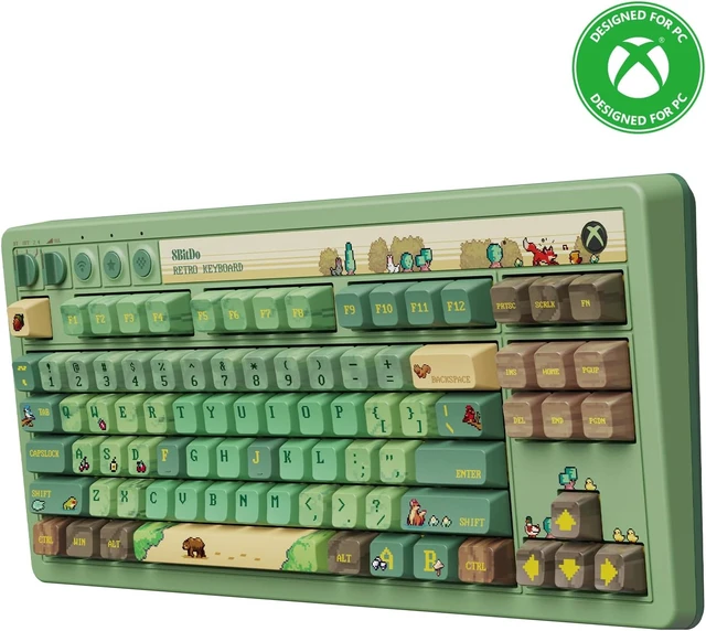 Alt view image 5 of 7 - 8Bitdo Retro 87 Mechanical Keyboard for Windows PC & Android, Forest Wonder