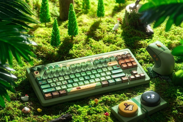 Alt view image 4 of 7 - 8Bitdo Retro 87 Mechanical Keyboard for Windows PC & Android, Forest Wonder