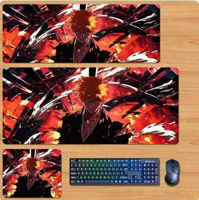 Main image of BLEACH Skin mouse pad Extended Gaming Mouse Pad with Stitched Edges, Large Mouse pad with Non-Slip Rubber Base for Work & Gaming, Office & Home 300/250mm