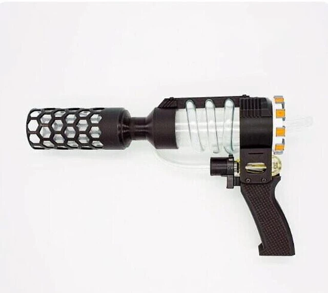 Main image of Sci-Fi Ion Blaster Toy Model with Dynamic Light & Flame Effect - Physics Science Educational Prop 9.8" Pulse Compression Desktop Ornament Black Tech Toy