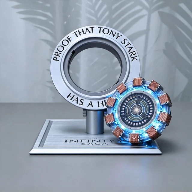 Alt view image 2 of 3 - Arc Reactor Style Magnetic Wireless Charger, 15W Max Fast Charging Desktop Ornament Model, CNC Alloy LED Light Display Decor for Phone