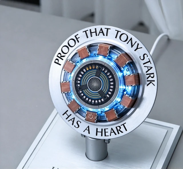 Main image of Arc Reactor Style Magnetic Wireless Charger, 15W Max Fast Charging Desktop Ornament Model, CNC Alloy LED Light Display Decor for Phone