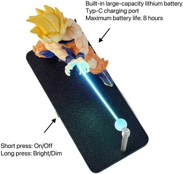 Alt view image 6 of 7 - Anime Character Night Light, with LED Lighting Effects, Floating Effect, Rechargeable, Touch dimming, Anime Table Lamp, Gift, Room Decoration, and a Collectible-Level Table Lamp for Anime fans