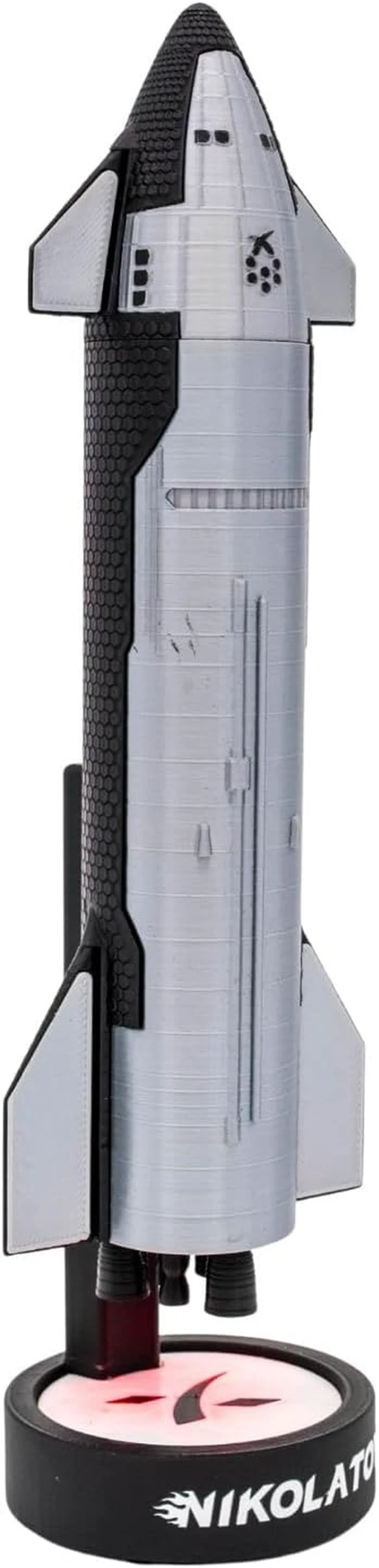 Alt view image 2 of 4 - paceX Starship Model 1:200 Scale Space Rocket with LED Lights and Misting Function Aerospace Collectible Rocket Toy Desktop Ornament, Ideal Gift for Space Enthusiasts (Standard)