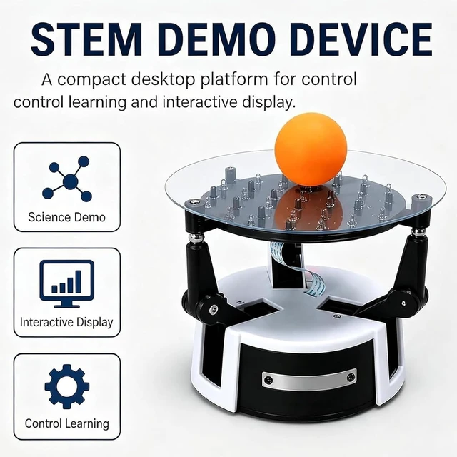 Alt view image 4 of 7 - Auto Keep Ball Balancing Machine, Automatic Ball Balancing Robot With Sensor Feedback, Programming Compatible, Matrix Display, Interactive Control, For Dynamic Balance & Desktop Science Display
