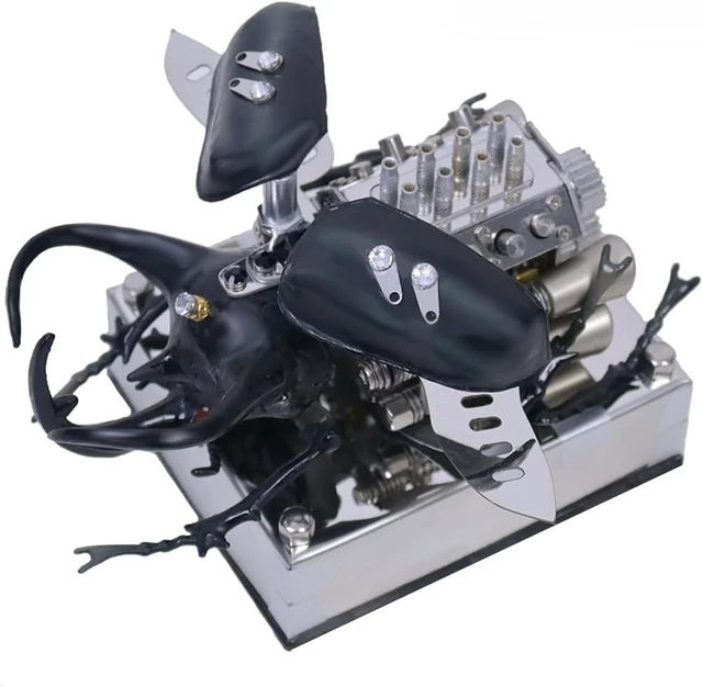 Main image of 3D Metal Model Kits, Mechanical Beetle V8 Engine Model, Full-Metal Dynamic Mini V8 Simulation Insect Engine, Bio-Mechanical & Cyberpunk Desktop Decor, Industrial Art Gift for Adults