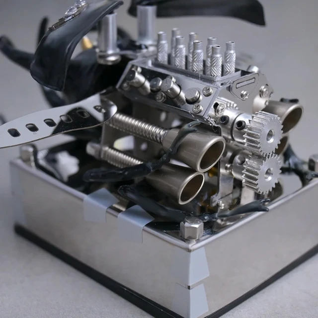 Alt view image 2 of 6 - 3D Metal Model Kits, Mechanical Beetle V8 Engine Model, Full-Metal Dynamic Mini V8 Simulation Insect Engine, Bio-Mechanical & Cyberpunk Desktop Decor, Industrial Art Gift for Adults