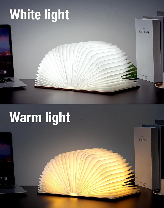 Alt view image 2 of 2 - 8.1 in Wooden Book Lamp, Book Lovers Gifts,Teacher Appreciation Gifts