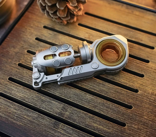 Alt view image 3 of 3 - Metal EDC Fidget Slider, Premium Stainless Steel Hand Fidget Toy, Quiet Stress Relief Desk Gadget for Adults