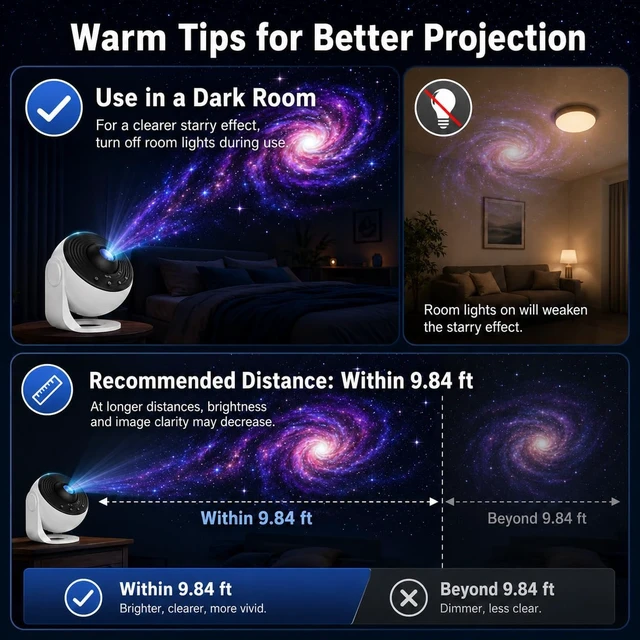 Alt view image 4 of 7 - Galaxy Projector Night Light, 13-in-1 Star Projector for Bedroom, White