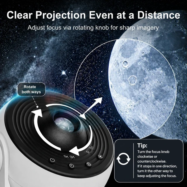 Alt view image 3 of 7 - Galaxy Projector Night Light, 13-in-1 Star Projector for Bedroom, White