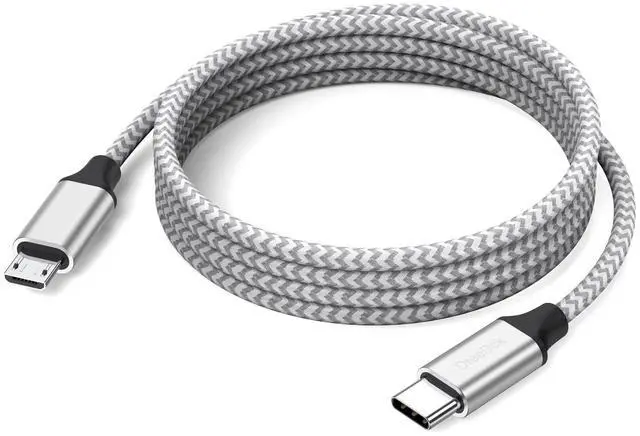 Main image of USB C to Micro USB Cable 6.6ft, MicroUSB to USB Type C Cable Braided Male to Male USB-C USBC to Micro USB Cord 2M for Charging & Data Transmission