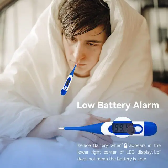 Alt view image 3 of 7 - Digital Thermometer for Adults, Oral and Underarm Thermometer for Baby and Kids Medical Thermometer with Fever Alarm Rectal Thermometer with Soft Tips