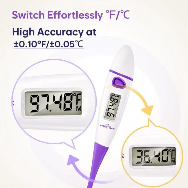 Alt view image 5 of 7 - Basal Body Thermometer: BBT for Fertility Prediction with Memory Recall- Accurate Digital Basal Thermometer for Temperature Monitoring with Premom App - EBT-018
