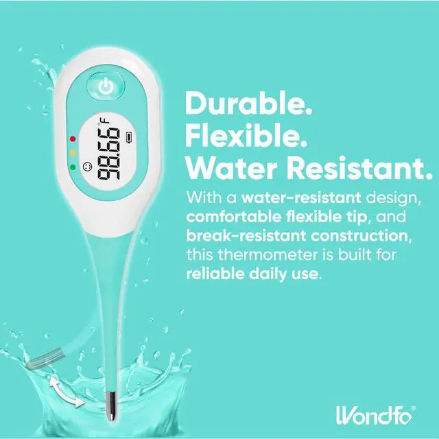 Alt view image 6 of 7 - Basal Body Thermometer for Ovulation BBT Thermometer with Face Indicator, 60s Fast Reading, 30 Memory Recall, High Precision Fertility Thermometer, Waterproof