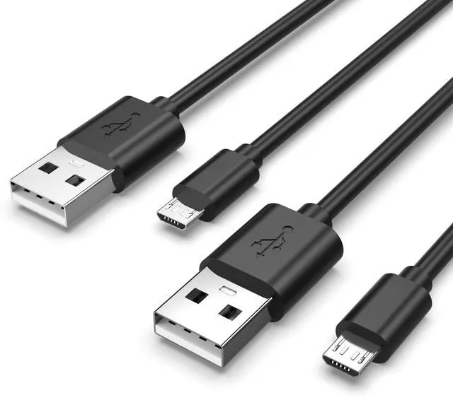 Main image of 2-Pack 5FT Micro USB Charger Cable Fit for PS4 Controller, Kindle Paperwhite, Amazon Fire Tablet, Xbox One X S, Roku Streaming Stick, Fire TV, Android Phone Fast Charging Data Sync Power Cord