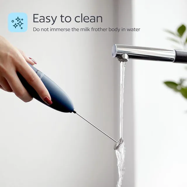 Alt view image 6 of 7 - Milk Frother Handheld Electric Foam Maker Wand with Stainless Steel Whisk Battery Powered Mini Mixer for Coffee, Matcha, Lattes & Cappuccinos