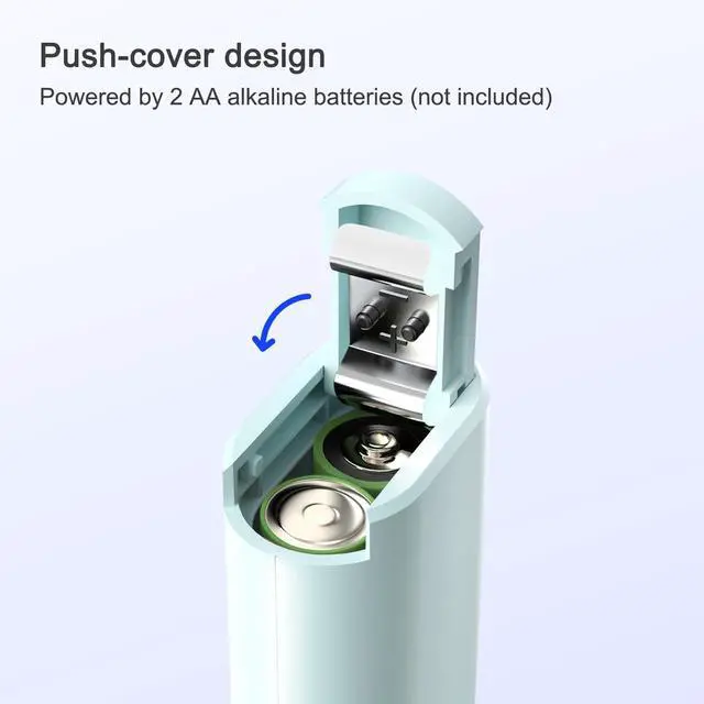 Alt view image 3 of 7 - Portable Coffee Frother by ELMWAY, Battery Operated Electric Whisk, Mini Milk Frother Handled for Coffee, Latte, Matcha and Protein Powder - Light Blue