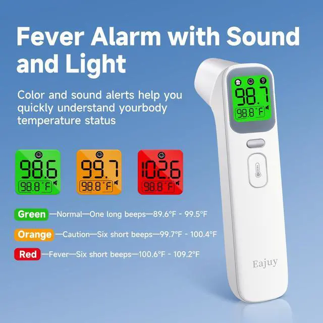 Alt view image 3 of 3 - Thermometer for Adults, Kids and Babies2026 New Upgrade, Ear and Forehead Thermometer, No-Touch Digital Infrared Baby Thermometer for Baby Adults Touchless Contactless with Fever Alarm