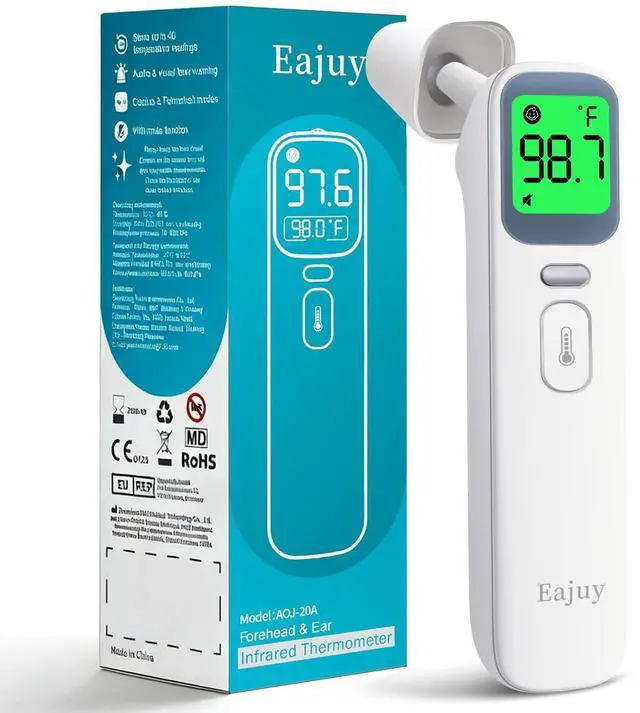 Main image of Thermometer for Adults, Kids and Babies2026 New Upgrade, Ear and Forehead Thermometer, No-Touch Digital Infrared Baby Thermometer for Baby Adults Touchless Contactless with Fever Alarm