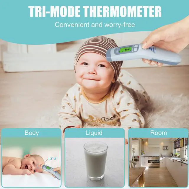 Alt view image 6 of 7 - Medical Grade Forehead Thermometer for Adults, Kids, Baby, Non-Contact Digital Infrared Thermometer, Instant Read, Accurate & Fast Fever Detection, for Home, Clinic, Office Use