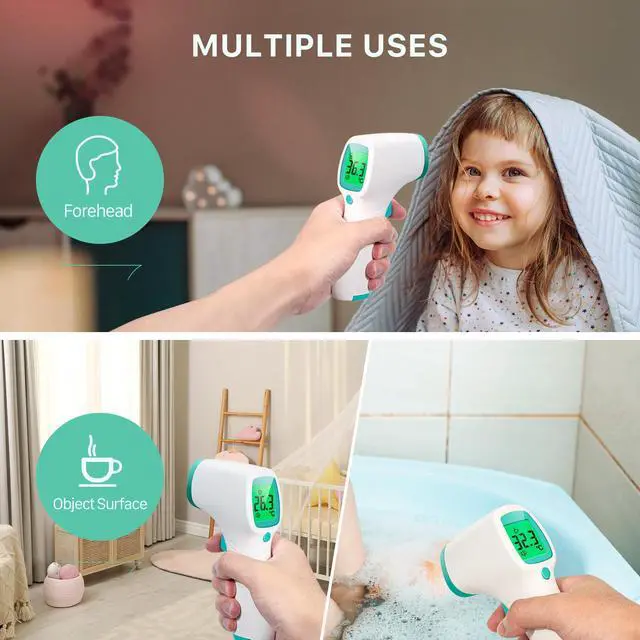 Alt view image 7 of 7 - Non Contact Forehead Thermometer for Adults and Kids, Digital No-Touch Infrared Thermometer Temperature Gun for Baby 3 Color Fever Alarm Accurate Reading 1s Fast Accurate Reading