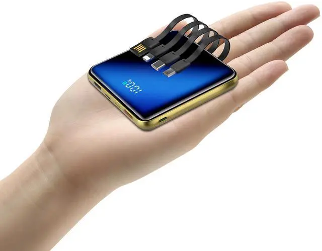 Main image of 10000mAh Portable Charger, Built-in Cable Power Bank, 22.5W Fast Charging Power Supply, smart LED Display, Compact External Battery, Suitable for iPhone, Samsung, Tablet Computers