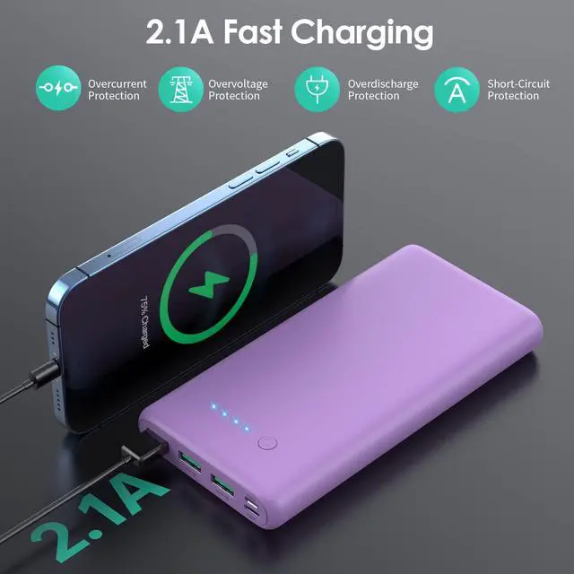 Alt view image 3 of 6 - Portable Charger 36800mAh Power Bank,PD Fast Charging USB C External Battery Pack,4 Outputs 2 Inputs Travel Essentials Portable Phone Charger for iPhone 17/16/15/14/13/12,Galaxy S24 Android Phone etc