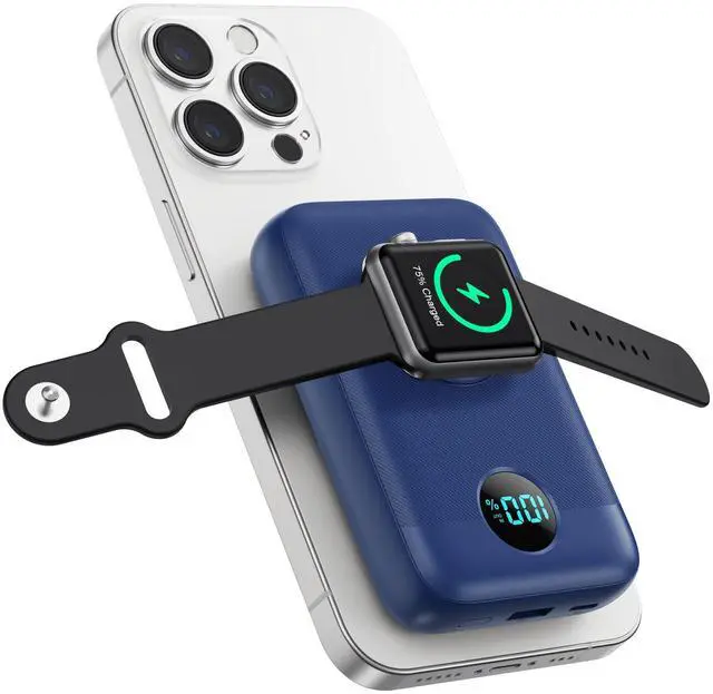Main image of Magnetic Portable Charger with Apple-Watch Charger,10800mAh 25W PD Fast Charging Wireless Power Bank,4 Outputs Travel Essential Battery Pack for Magsafe,iPhone 17/17 Pro Max/16/15/14/13/12 All Series