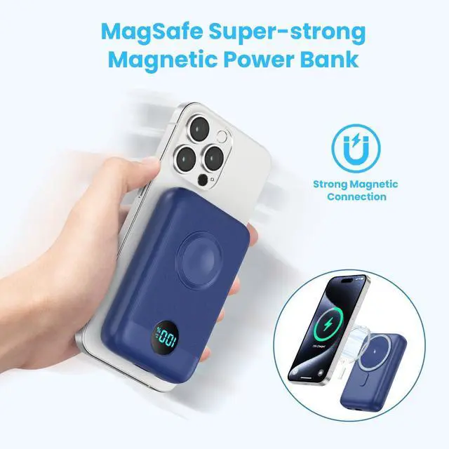 Alt view image 7 of 7 - Magnetic Portable Charger with Apple-Watch Charger,10800mAh 25W PD Fast Charging Wireless Power Bank,4 Outputs Travel Essential Battery Pack for Magsafe,iPhone 17/17 Pro Max/16/15/14/13/12 All Series