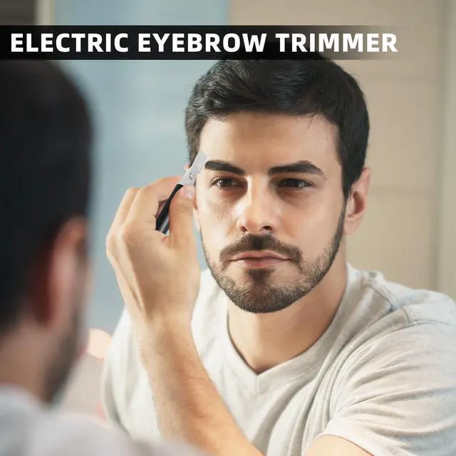 Alt view image 7 of 7 - Eyebrow Trimmer Face Shaver for Women Battery,Black | Precision Personal Trimmer, Prune Hair Removal for Eyebrows Neck Lips, Portable Electric Shaver with Replaceable